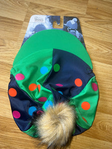 Shires Green Spot Pom Pom Hat Silk