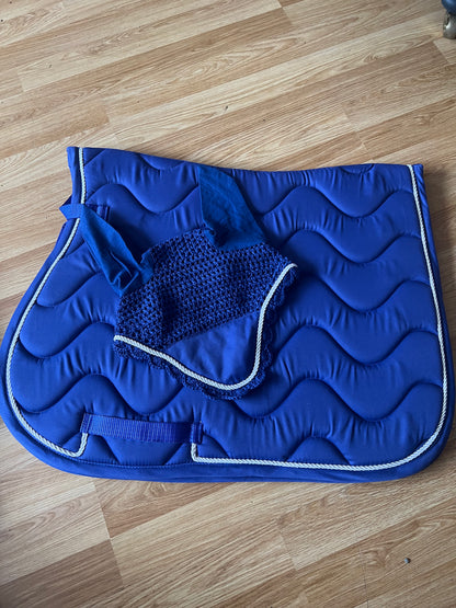 Wave Saddle Pad - Blue Pink or Purple - No Ears