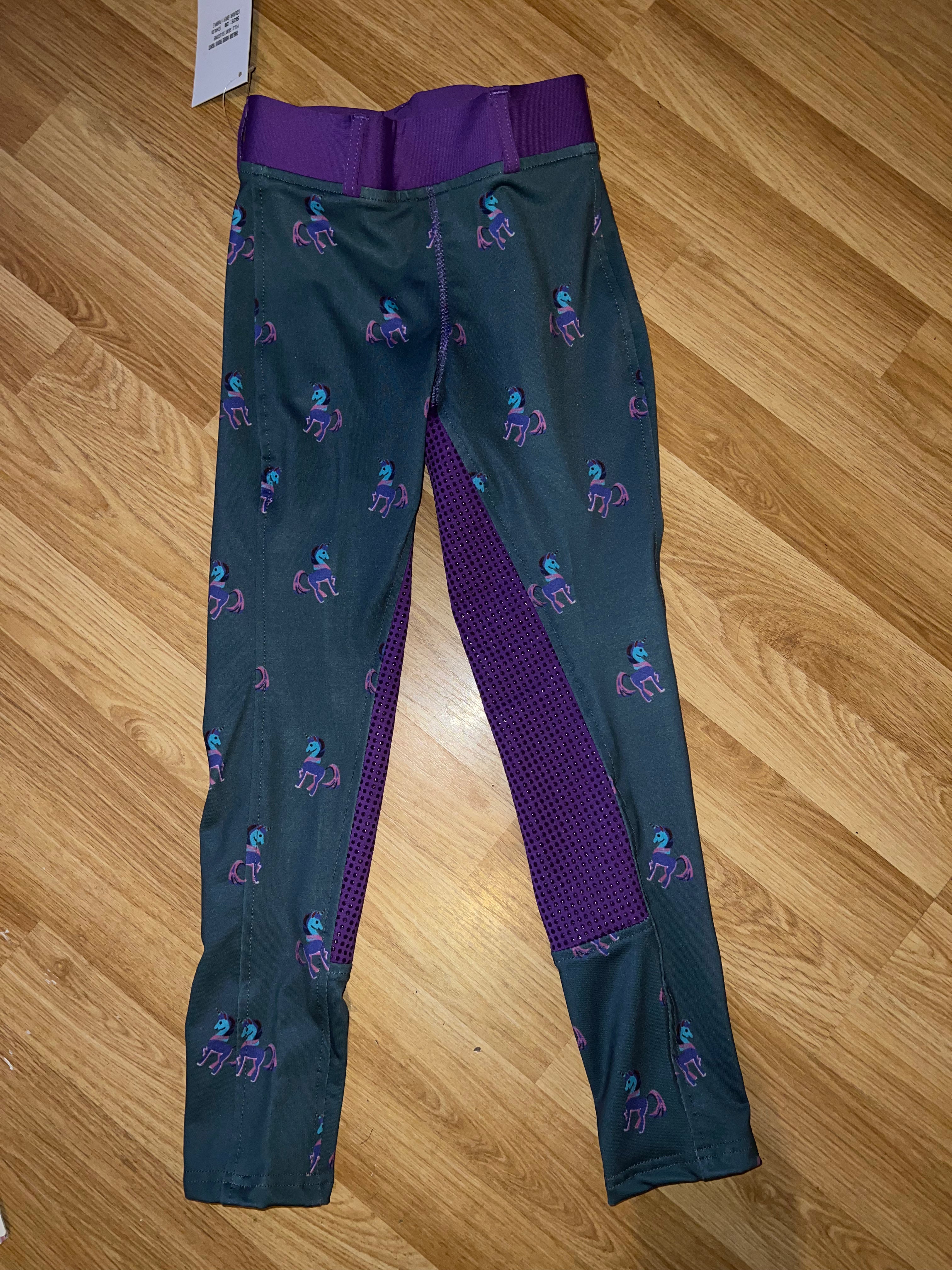 Sheldon Unicorn Silicone Seat Riding Tights - 20” to 28”