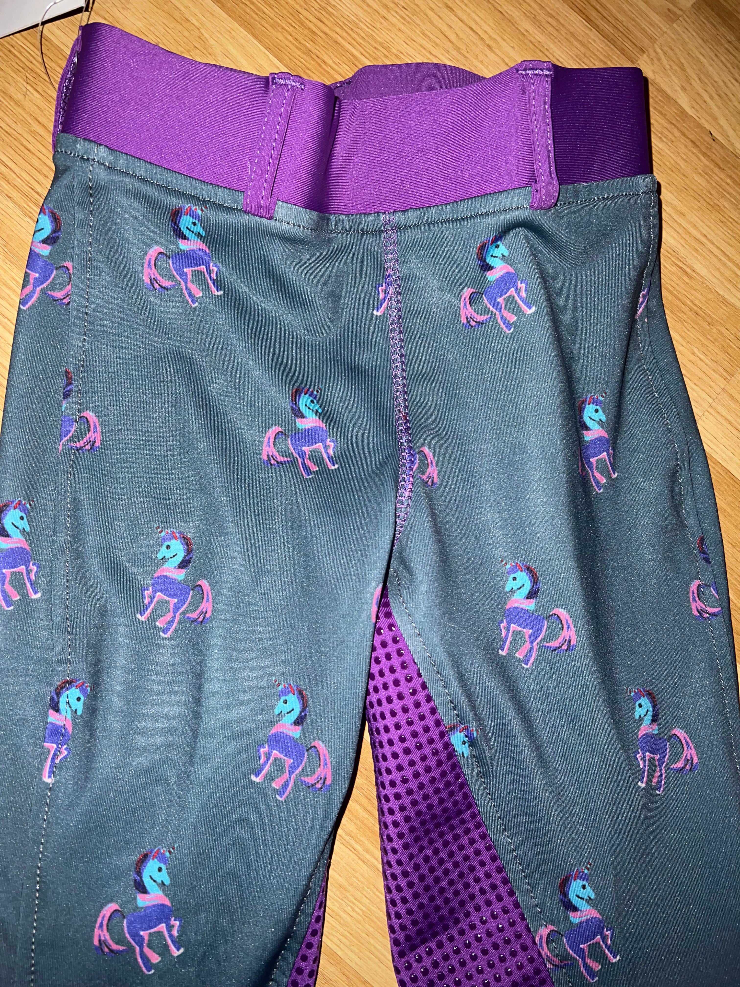 Sheldon Unicorn Silicone Seat Riding Tights - 20” to 28”
