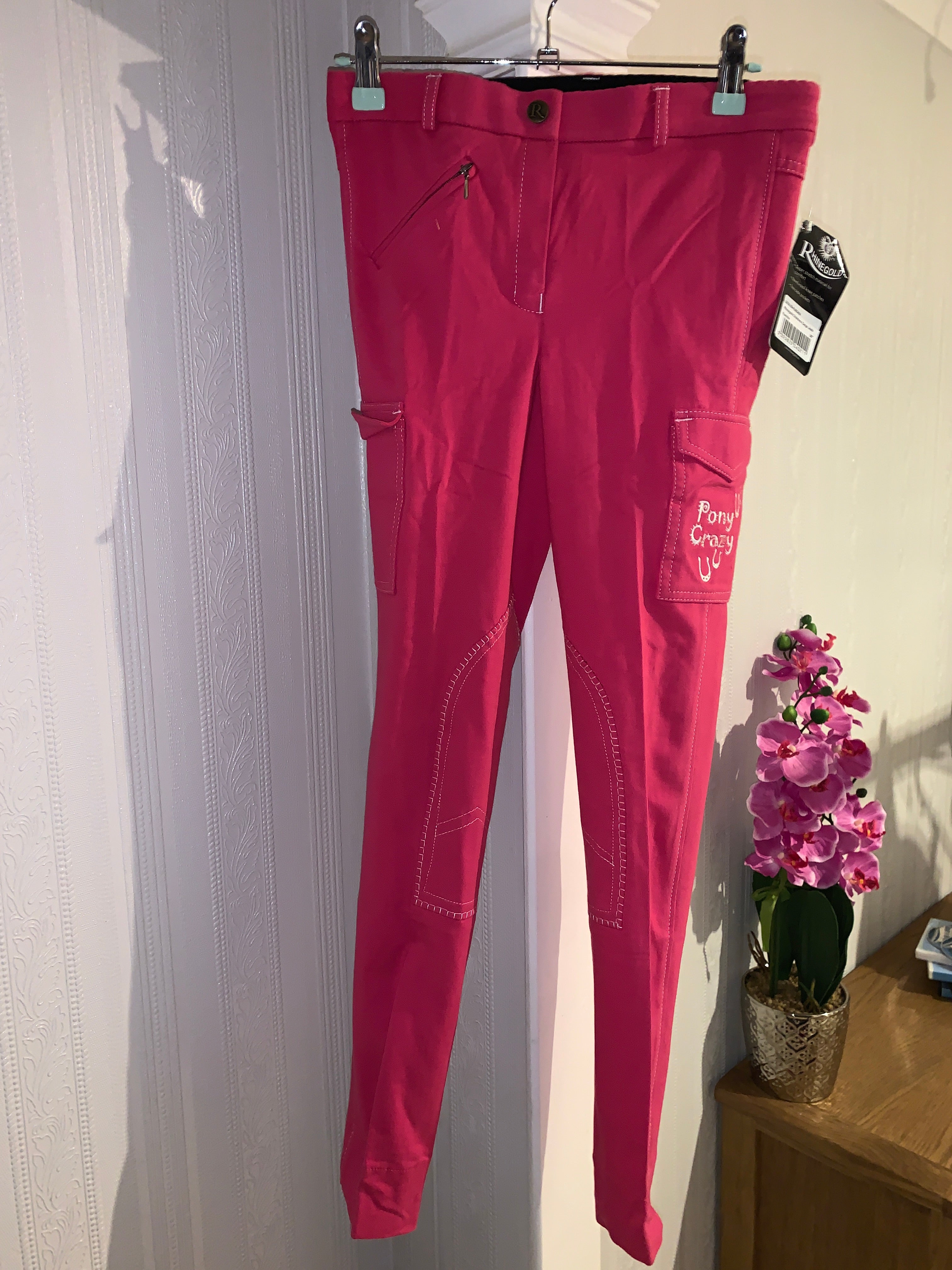 Rhinegold Pink Jodphurs - Children’s 28”