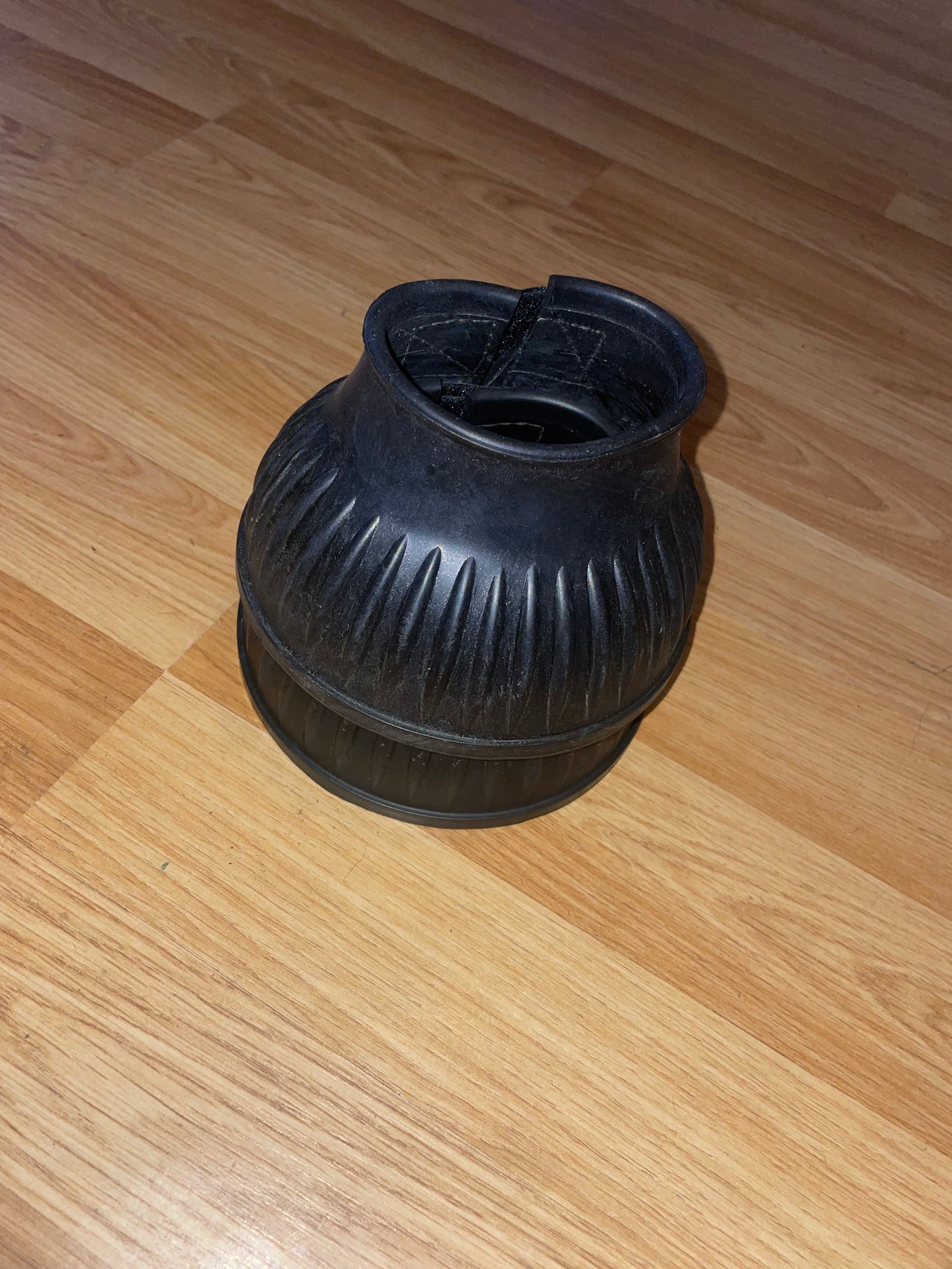 Black Thick Rubber Over Reach Boots - Pony