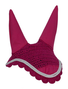 Rhinegold Cotton Fly Veil - Ears - Pony Cob Full XF -  Various Colours