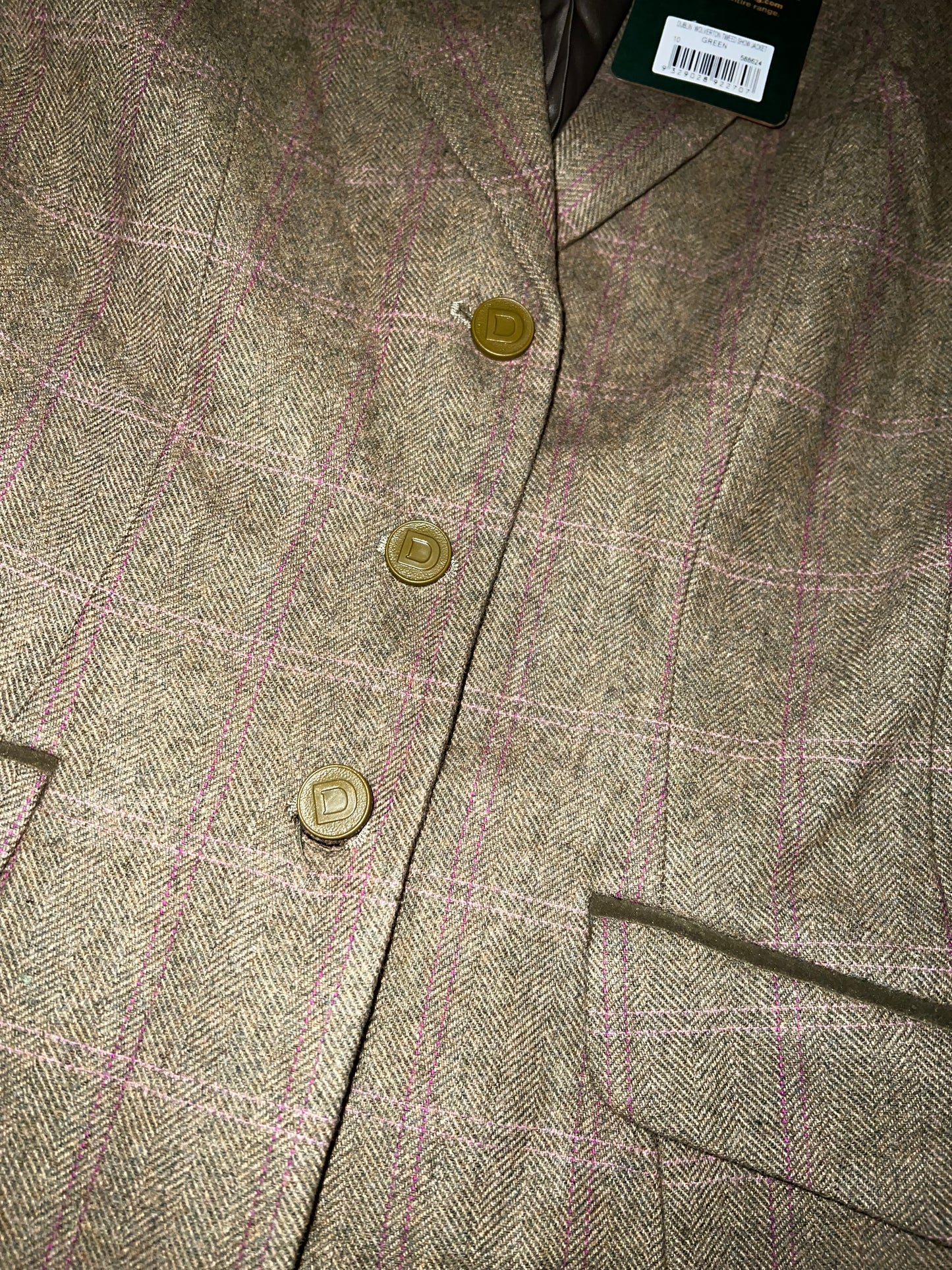 Dublin Wolverton Pink Green Tweed size 8 or 10 or Age 14 Jacket