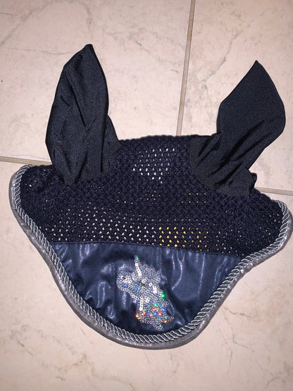 Hkm Glitter Unicorn Ear Veil - Pink or Blue