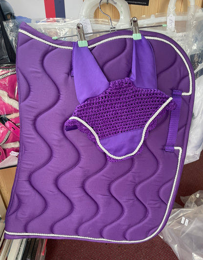Wave Saddle Pad - Blue Pink or Purple - No Ears