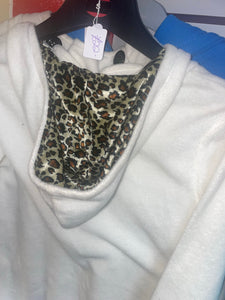 Leopard Print Hoodie G G - Ladies Small 8 / 10