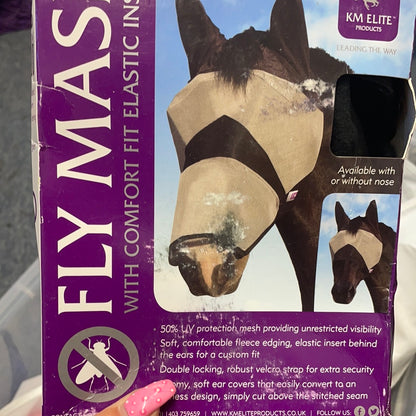 KM Elite Fly Mask - with or without nose .