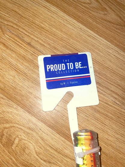 KM Elite 65cm Cush Grip Rainbow Jumping Baton Whip - Gay Gaypride Exclusive