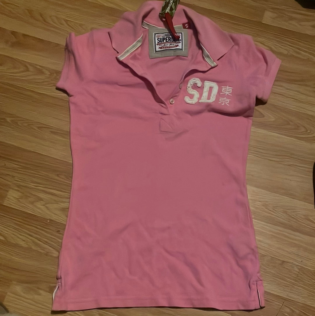 Superdry New Pink T-Shirt - Small