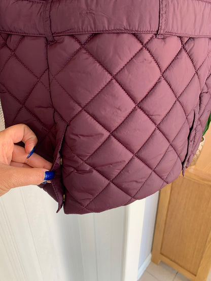 Puffa Fig Quilted Belted Country Jacket - Size 10