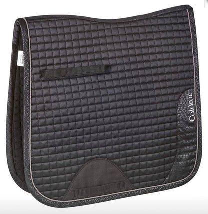 Caldene Croc Satin Dressage Pad - Pony Cob Full Extra Full - White or Black