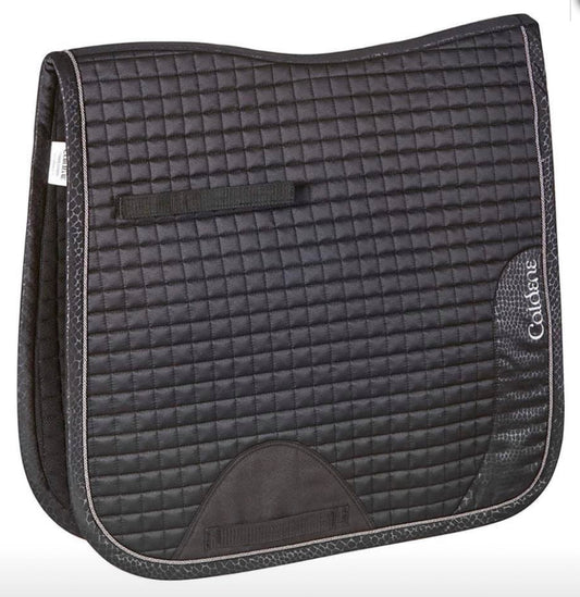 Caldene Croc Satin Dressage Pad - Pony Cob Full Extra Full - White or Black
