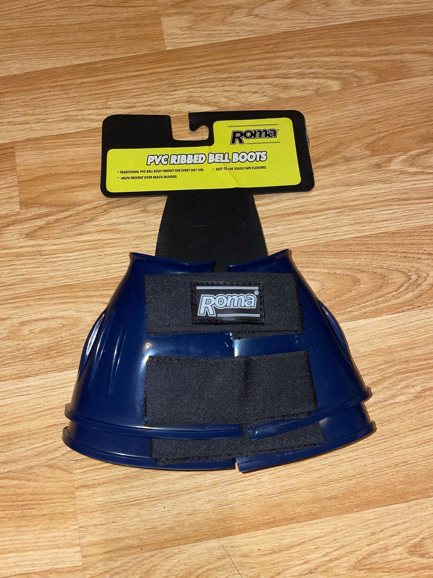 Roma Navy Velcro Over Reach Boots - Full Size