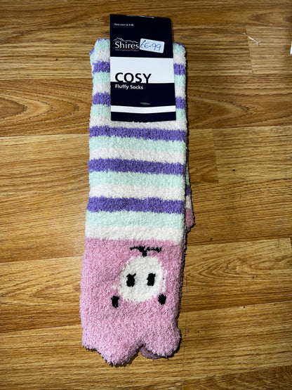 Shires Piggy Fluffy Socks