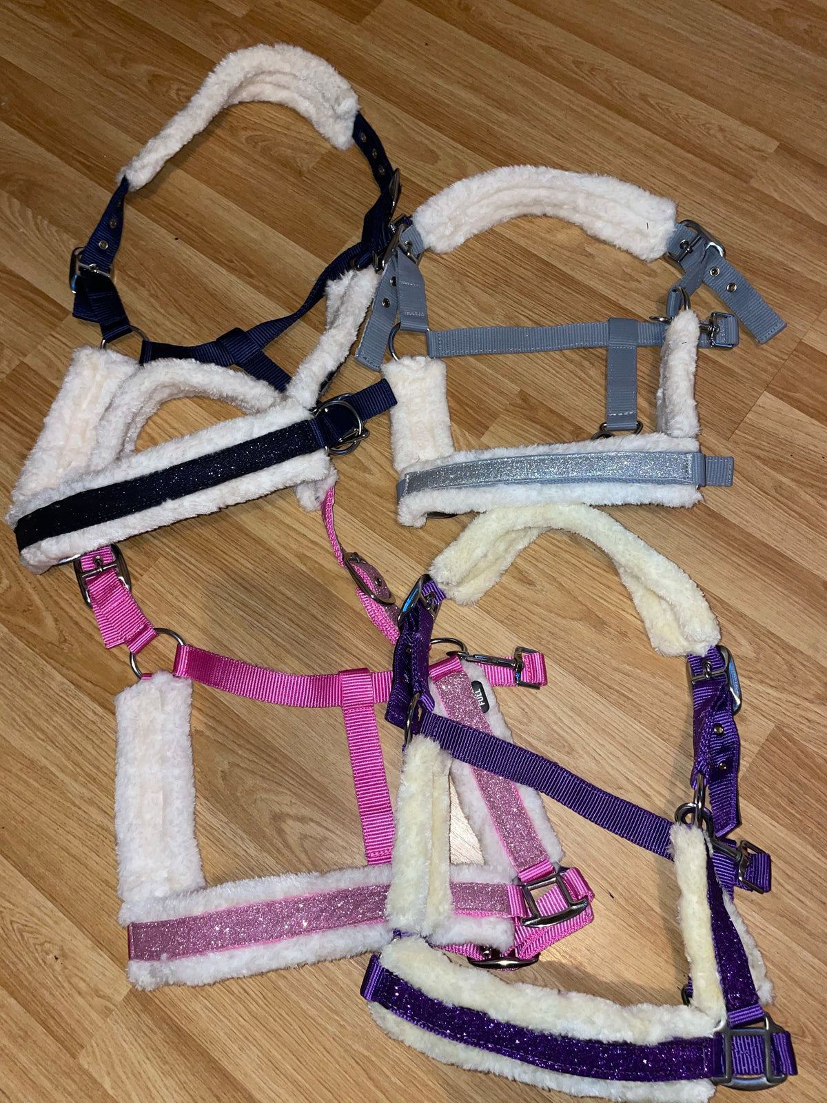 Glitter Bling Fluffy Headcollar - Various Colours - Pony Cob Full