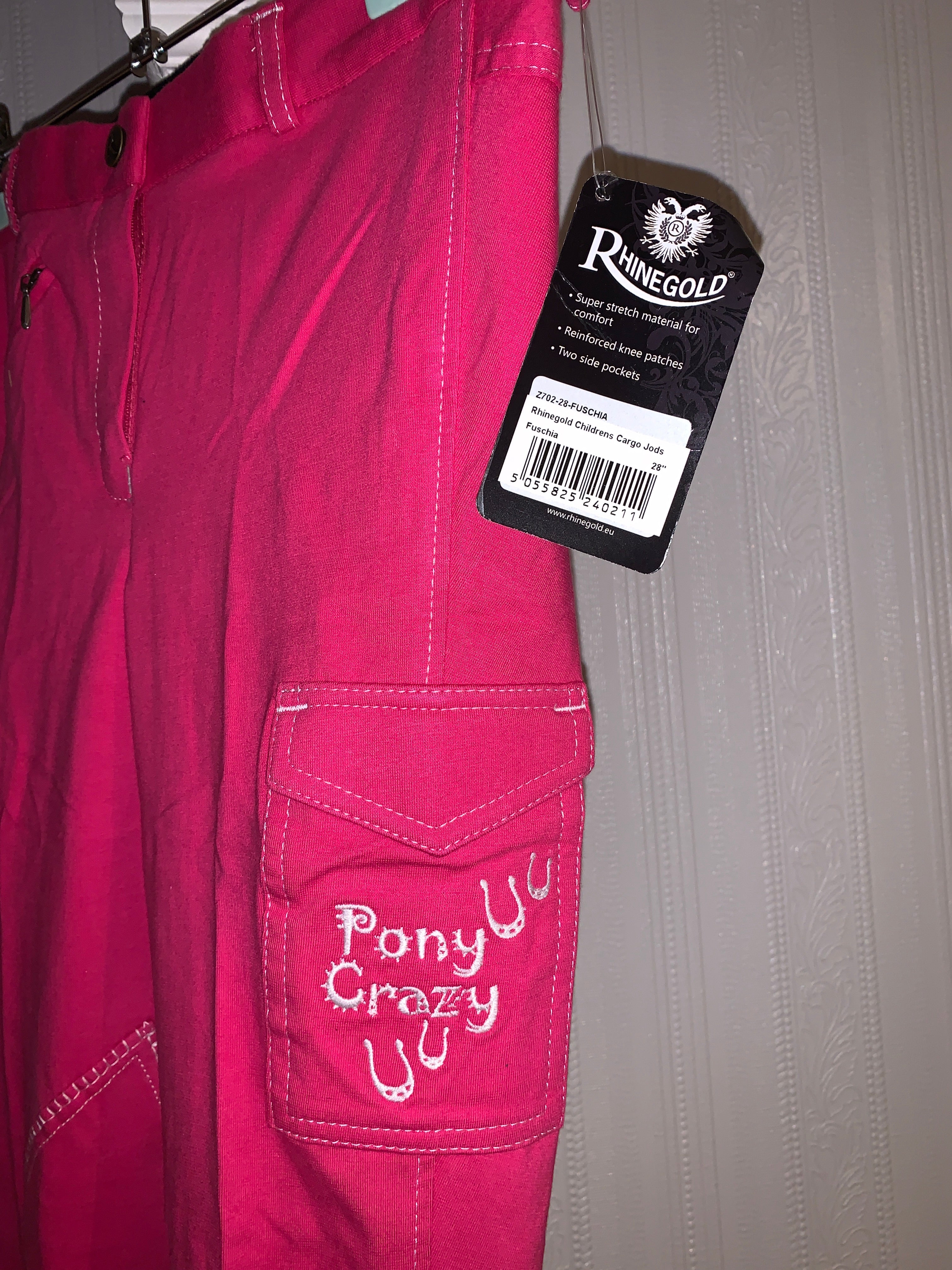 Rhinegold Pink Jodphurs - Children’s 28”