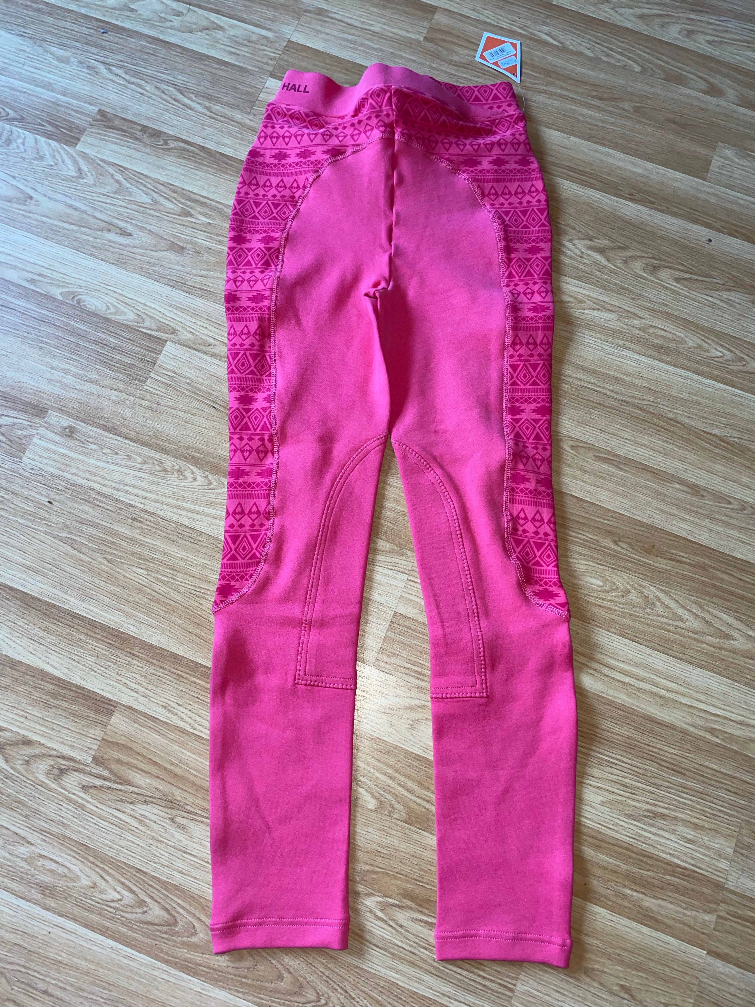 Harry Hall Pull On Pink Aztec Jodphurs - Ladies 26”