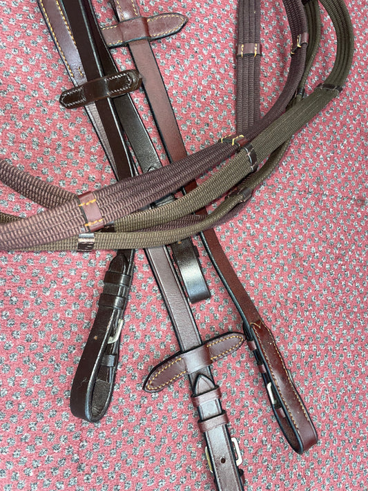 Reins! Continental Webbing / Curb  or Rubber