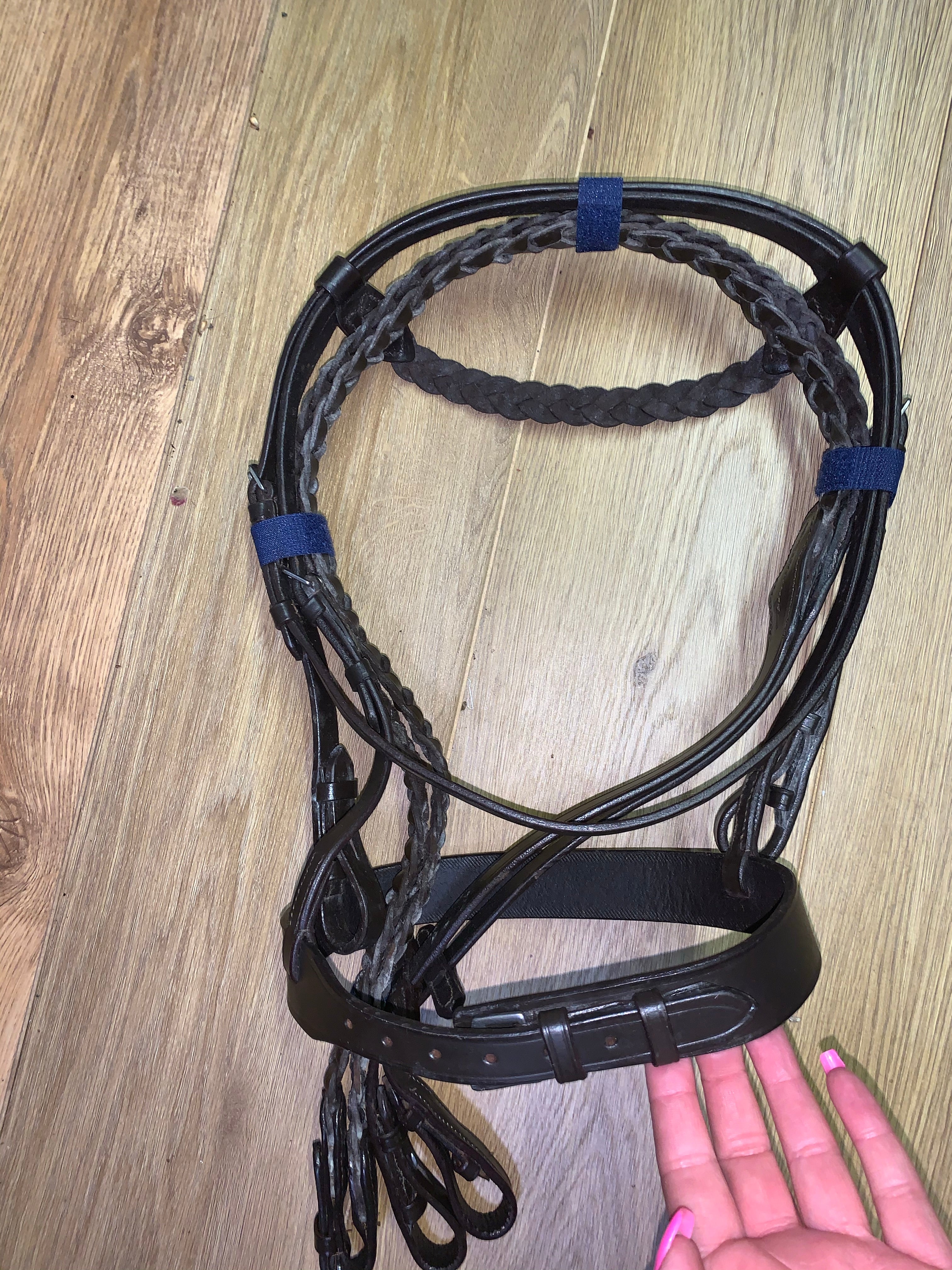 Plaited Show Hunter Bridle & Reins - Shetland - Pony - Cob - Full