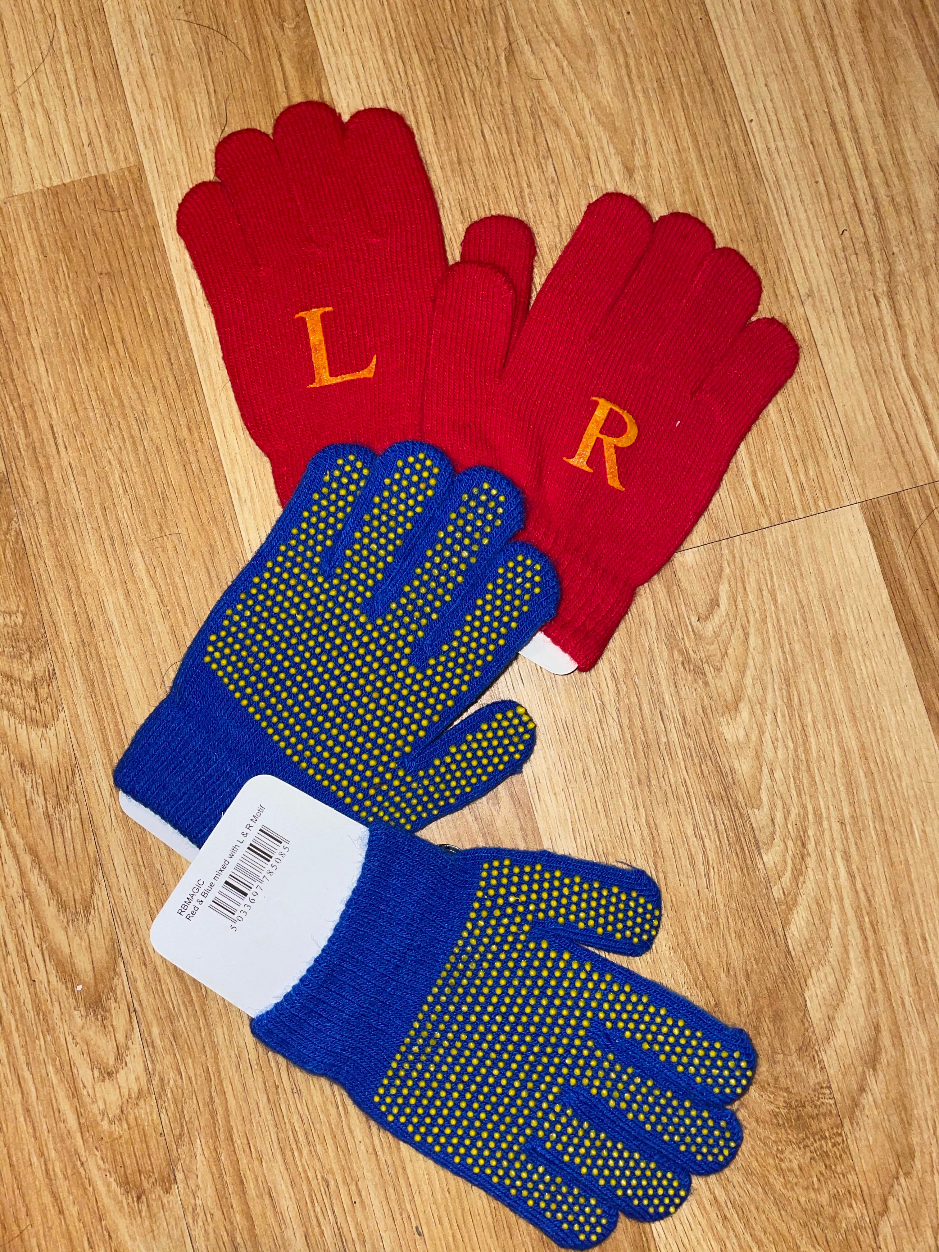 Leftie Rightie Magic Gloves - Red or Blue - Free Delivery 🚚