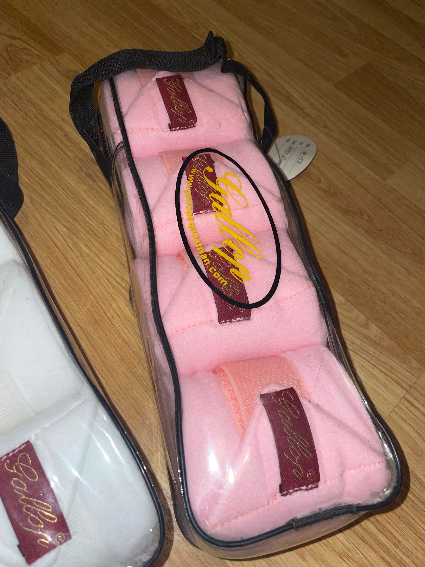 Gallop Fleece Bandages - Pink Green White