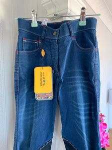 Hkm Denim Breeches - Suede Seat - Size 6 or 8 Ladies