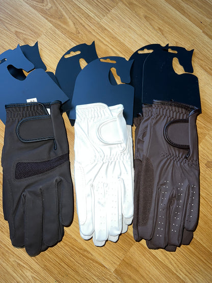 Leather Look Sui Serino Riding Gloves