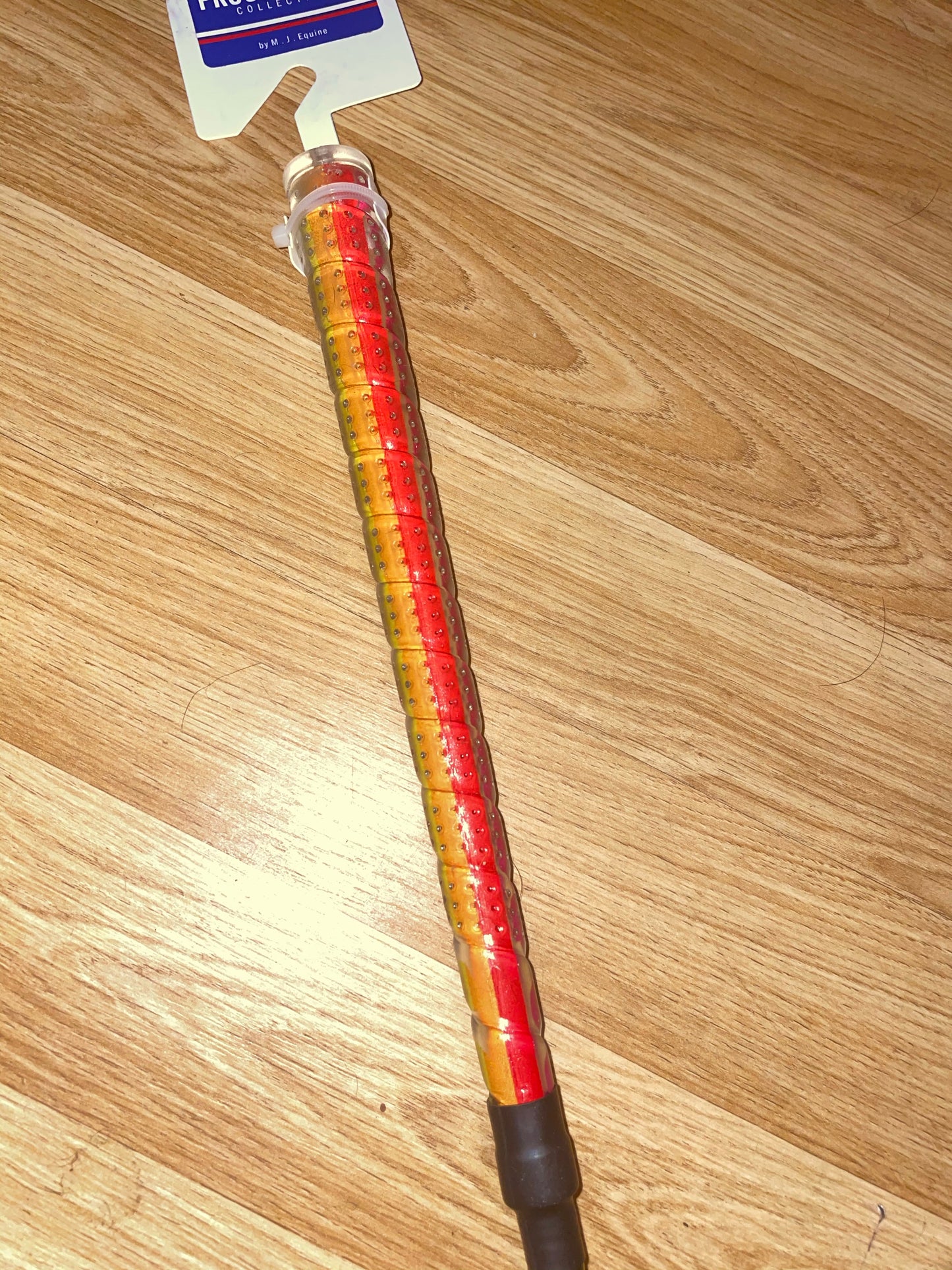 KM Elite 65cm Cush Grip Rainbow Jumping Baton Whip - Gay Gaypride Exclusive
