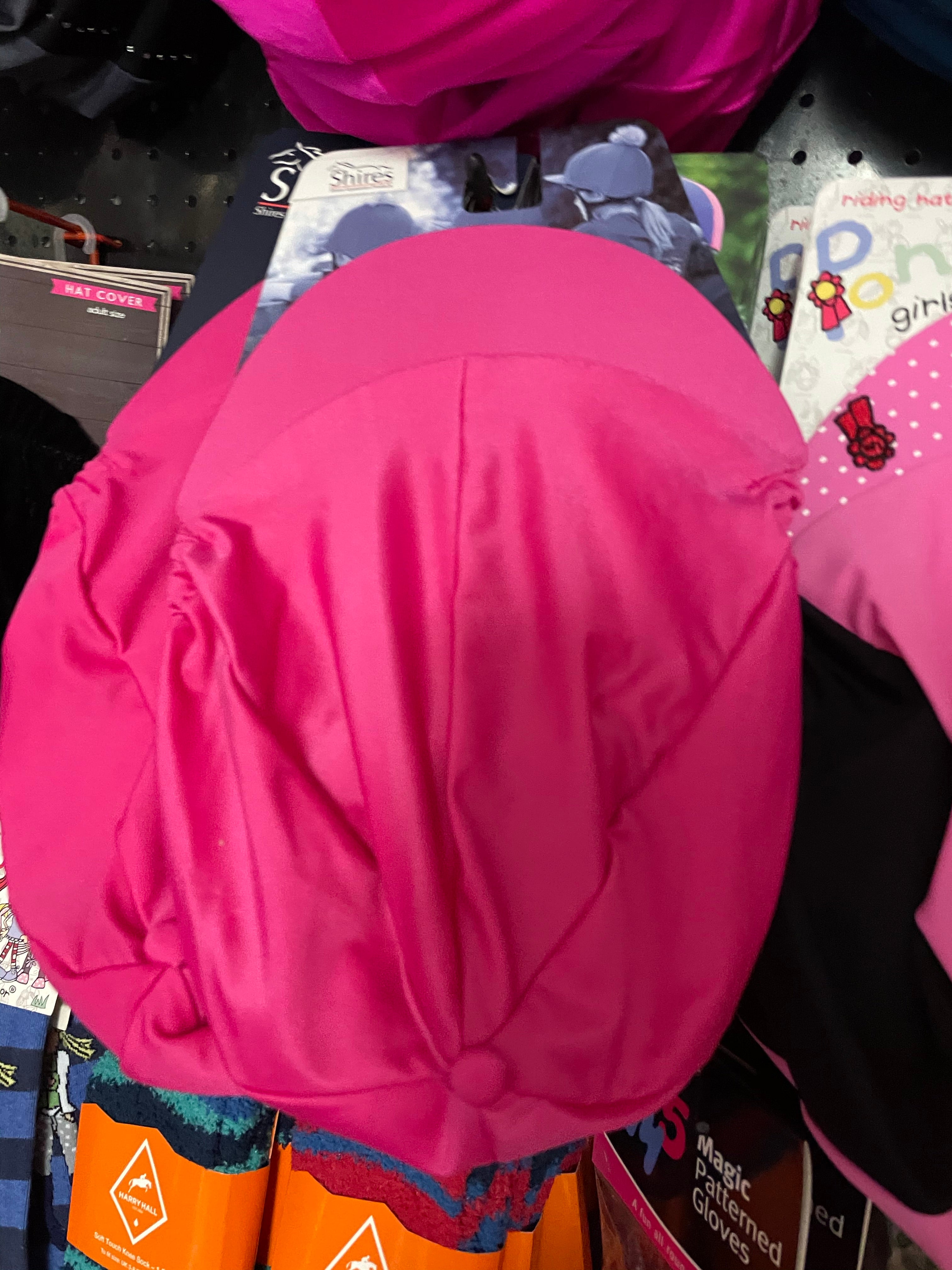 Shires Bright Pink Lycra Hat Silk