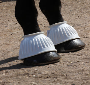 Gallop Ribbed Rubber Over Reach Boots - Pony Cob Full Extra Full