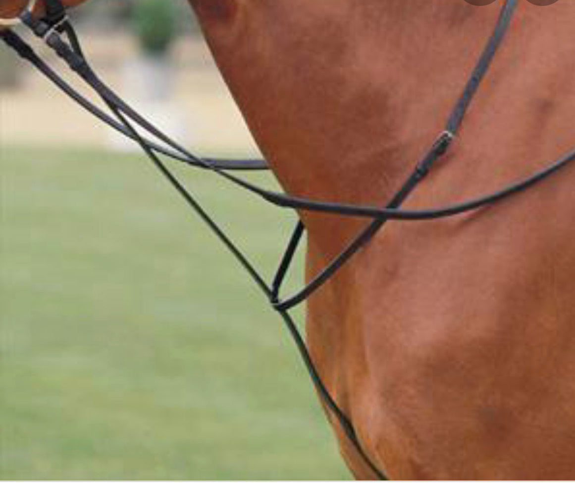 Collegiate Black Standing Martingale - Cob or Full