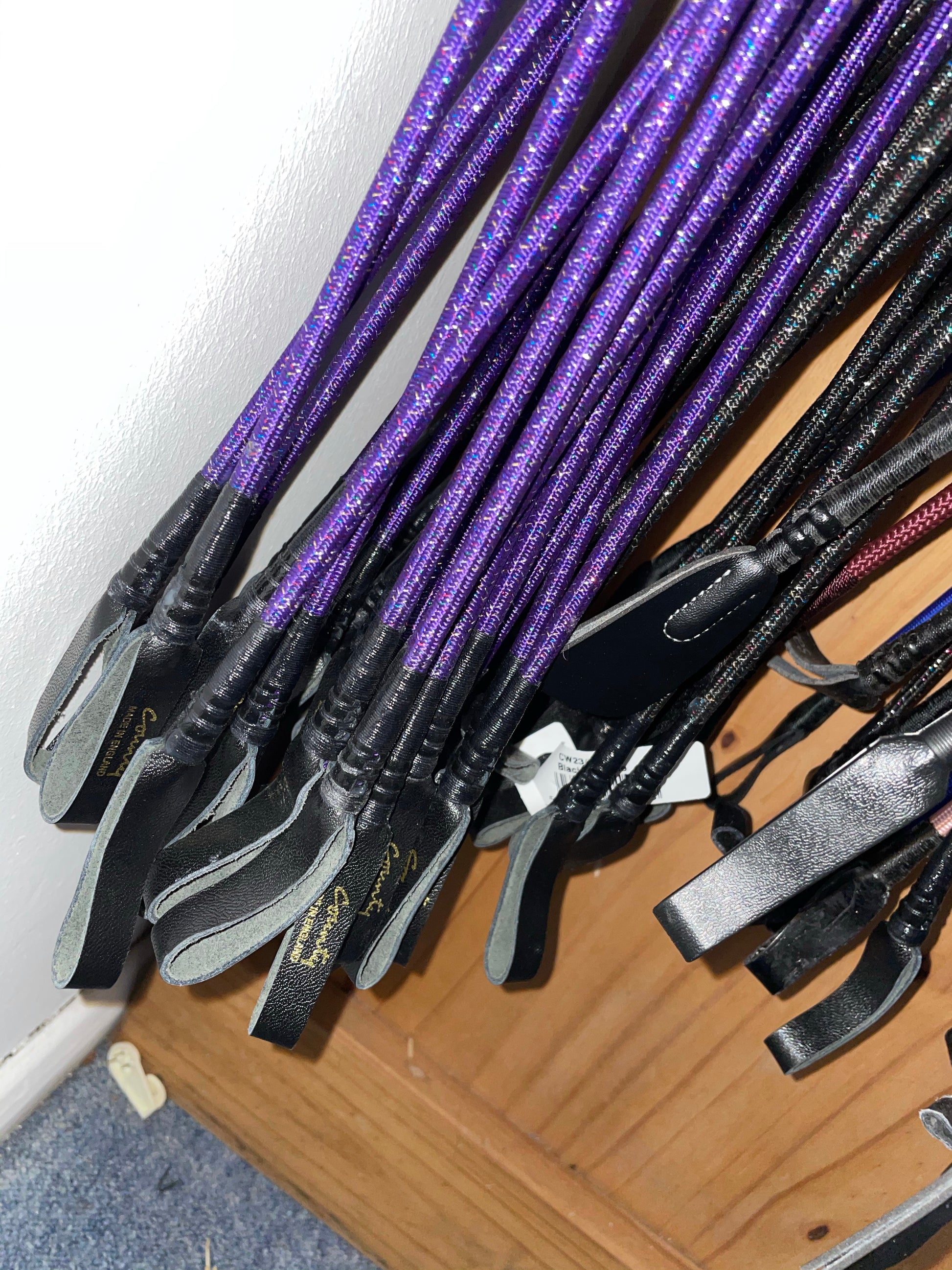 Frustino da Equitazione, Motivo con Pony Scintillanti, Colori Frustino da Equitazione, Motivo con Pony Scintillanti, Colori