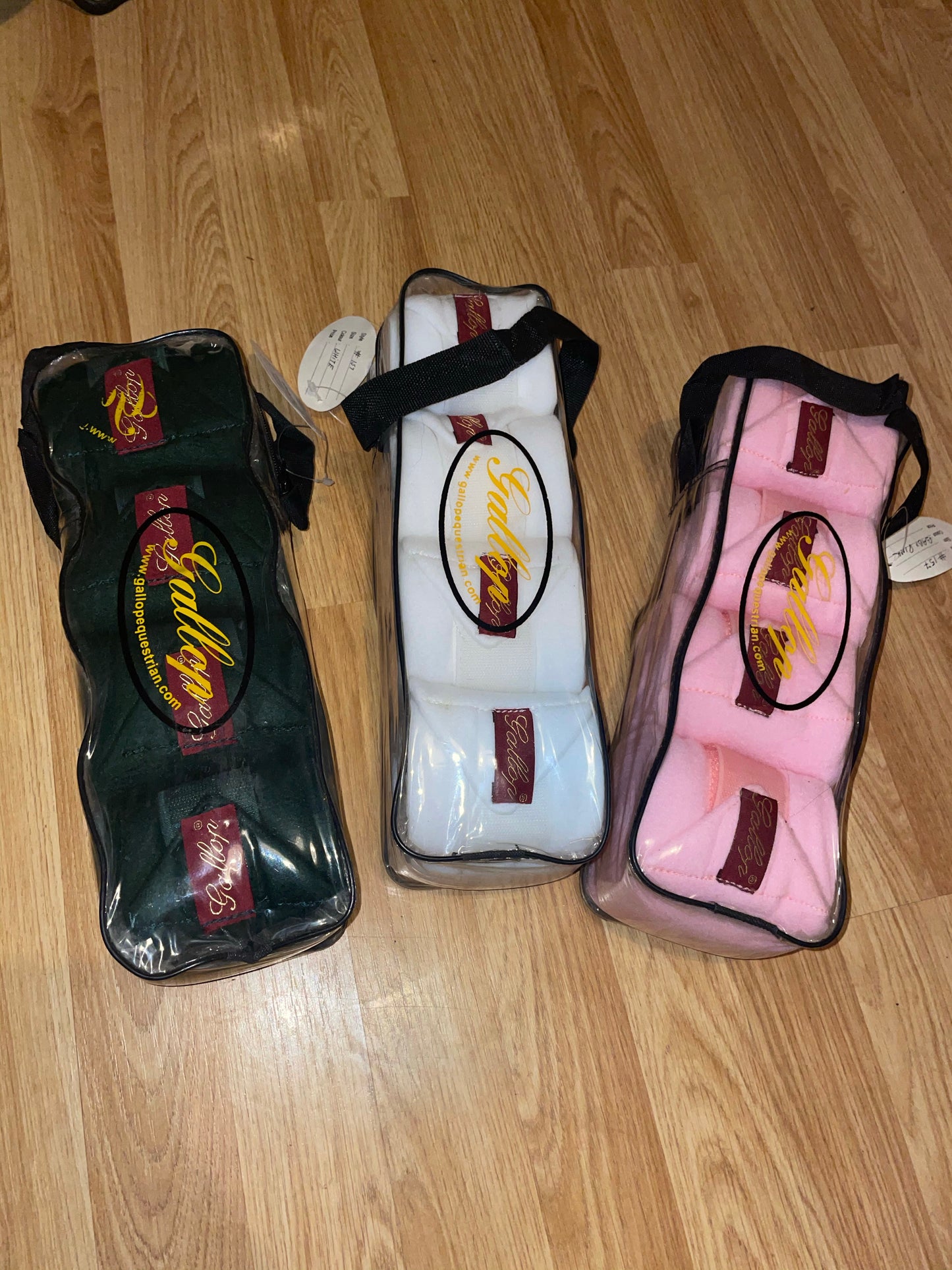 Gallop Fleece Bandages - Pink Green White