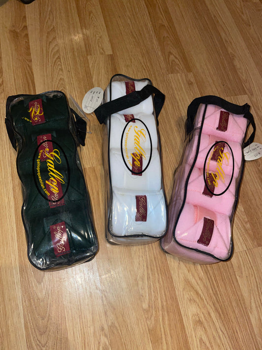 Gallop Fleece Bandages - Pink Green White