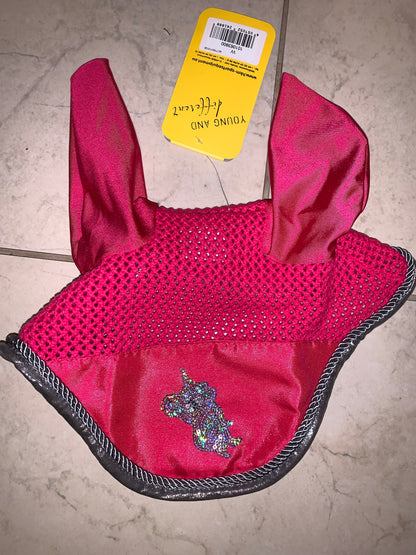 Hkm Glitter Unicorn Ear Veil - Pink or Blue