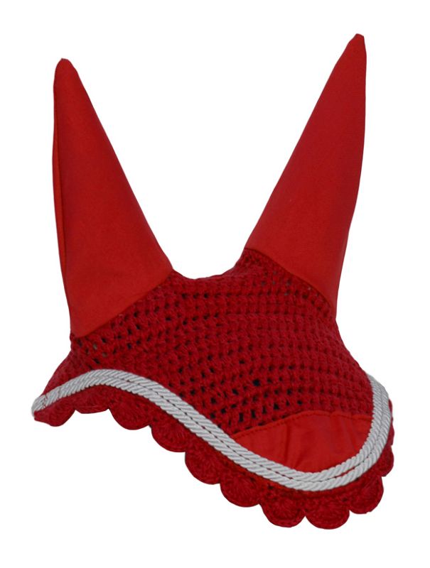 Rhinegold Cotton Fly Veil - Ears - Pony Cob Full XF -  Various Colours