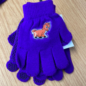 Harlequin Pony Purple Magic Gloves 🧤 Childs