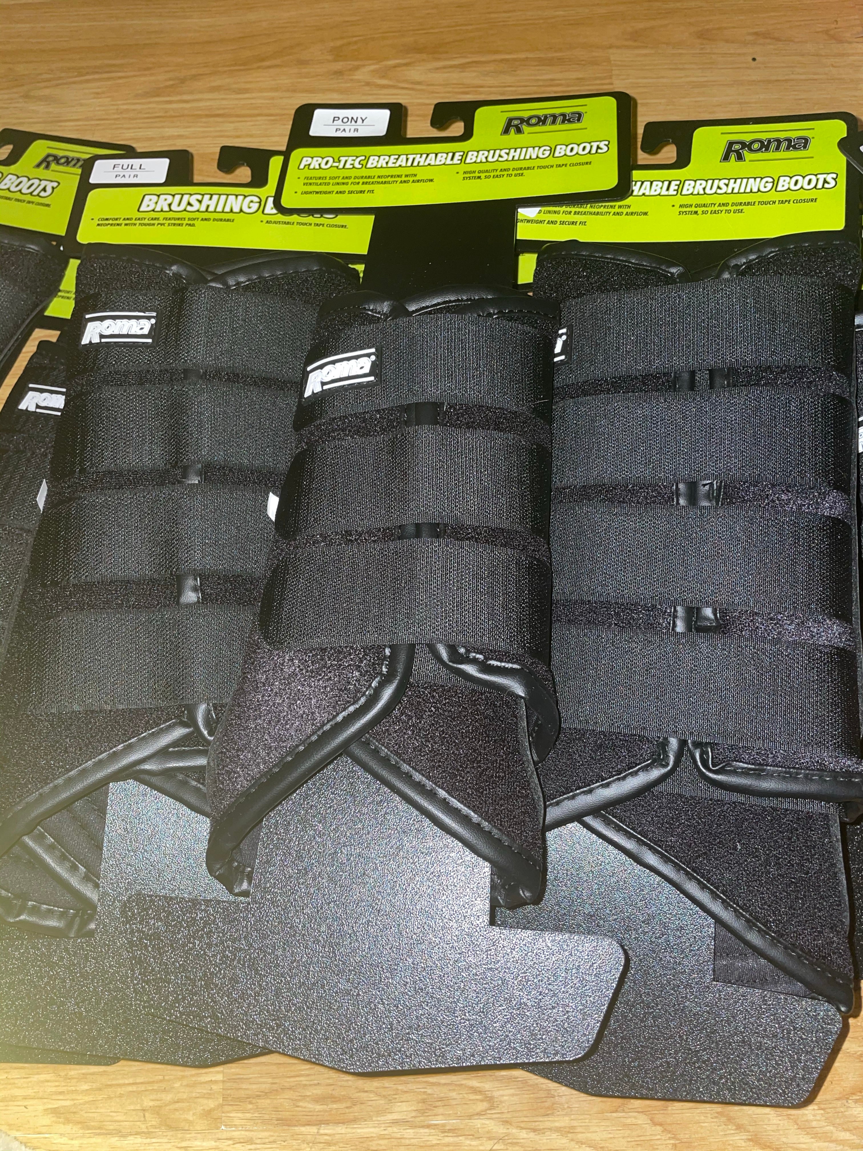 Roma Black Brushing Boots Pony Full XF RRP 38.99