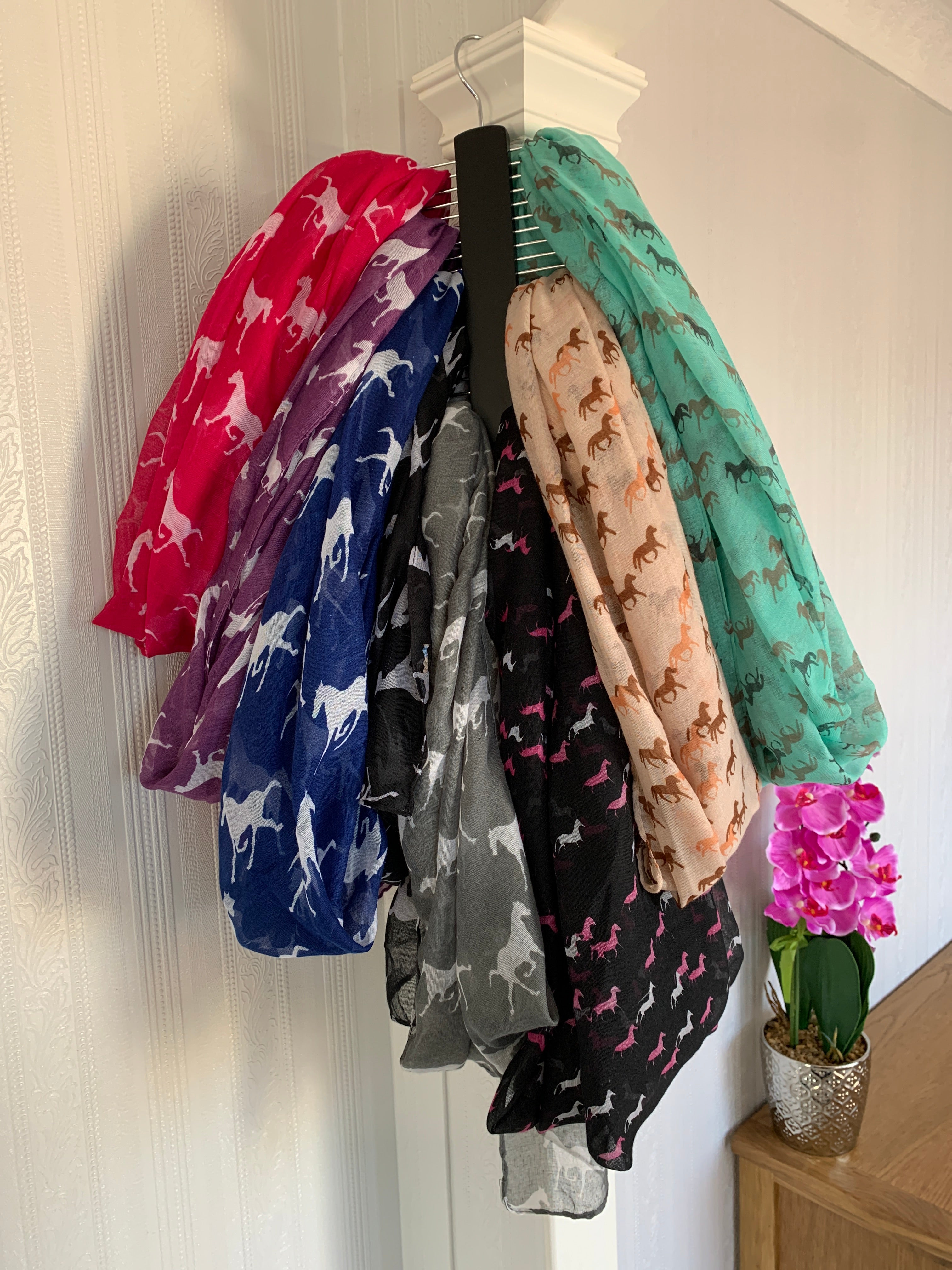 Horse Print Scarves - Lots Of Colours - Free Delivery 🚚