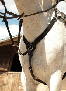 Rhinegold V Check Black or Brown Breastplate - All Sizes