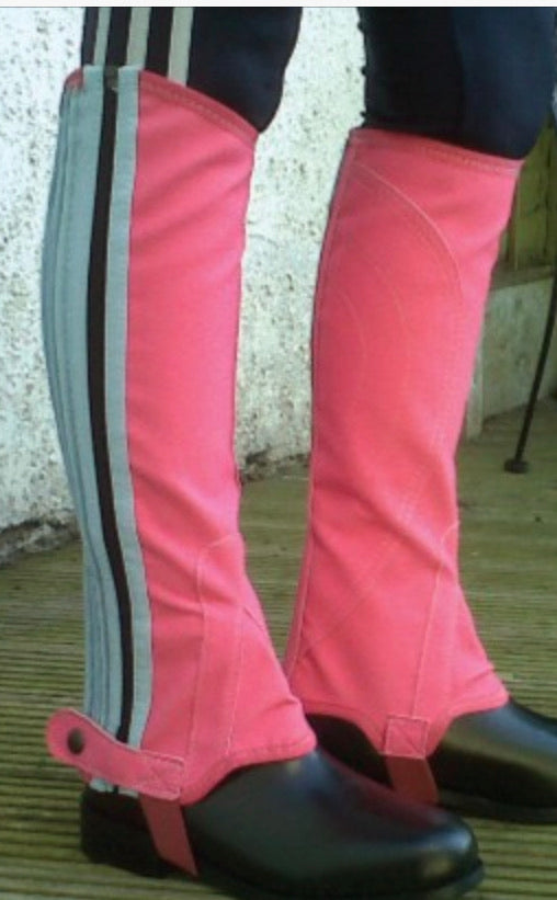 Gallop Pink or Pink/Blue Washable Chaps - Small to XL