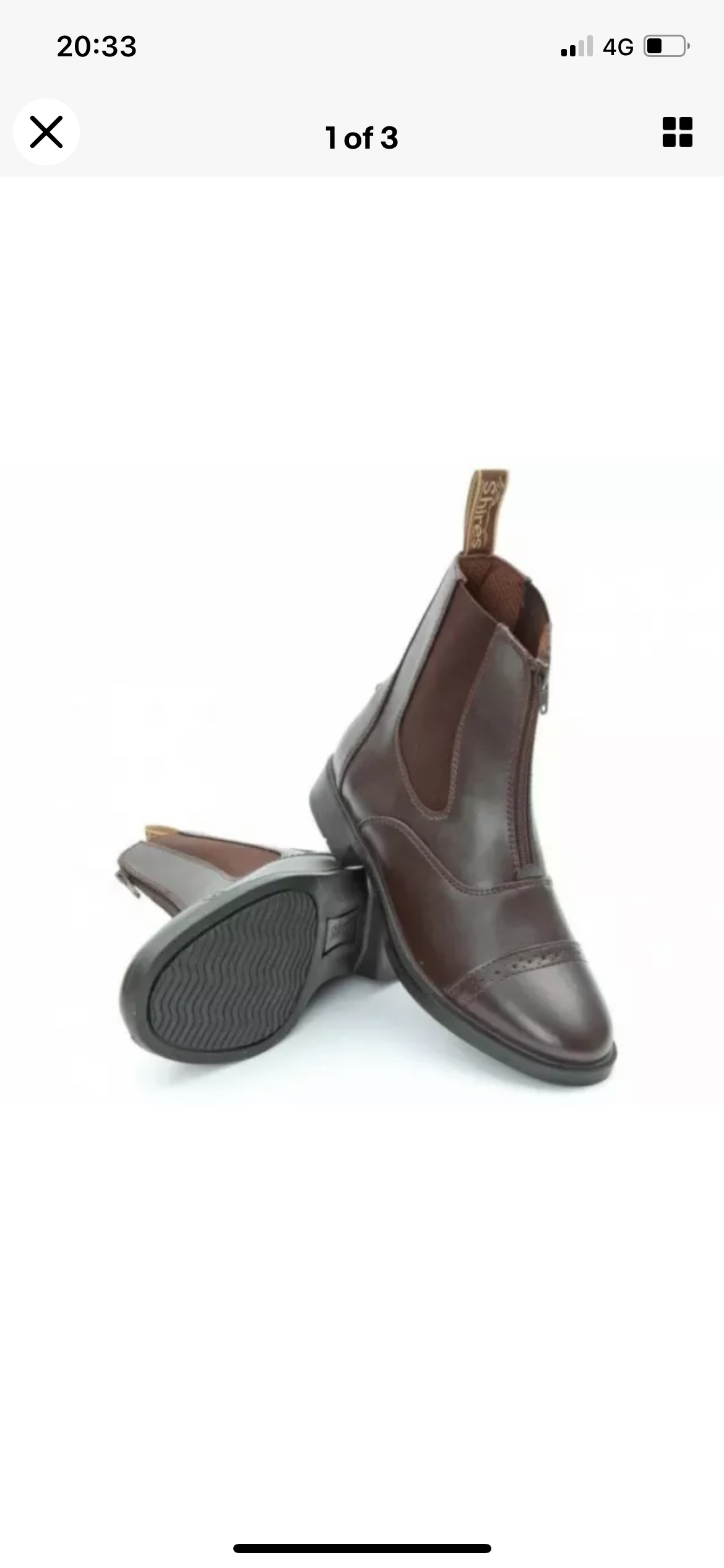 Shires Harvies Childs Paddock Boots - Size 31 / 12 - Brown