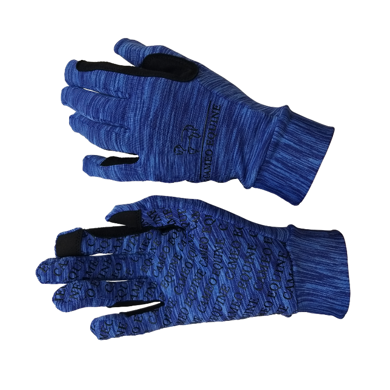 Cameo Lightweight Riding Gloves - Grey Green Burgandy Navy Or Blue - Kids & Ladies