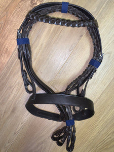 Plaited Show Hunter Bridle & Reins - Shetland - Pony - Cob - Full