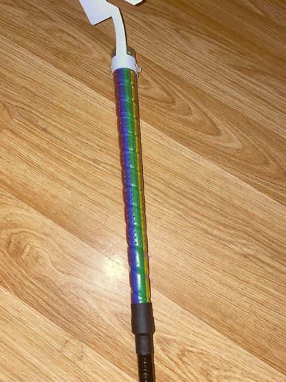 KM Elite 65cm Cush Grip Rainbow Jumping Baton Whip - Gay Gaypride Exclusive