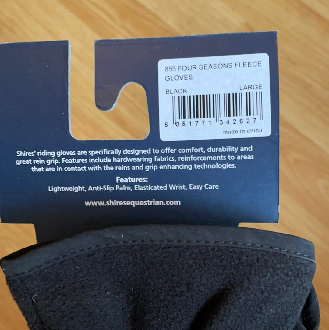 Shires Four Season Fleece Gloves - Large