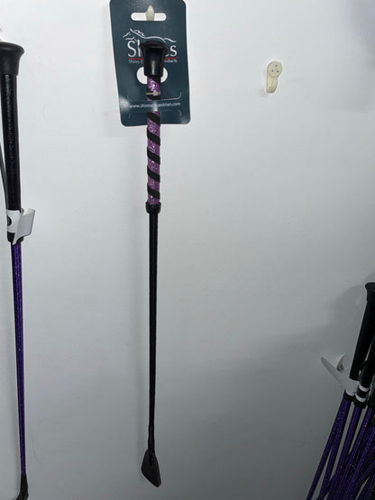 Shires Glitter Pink Grip Whip Crop