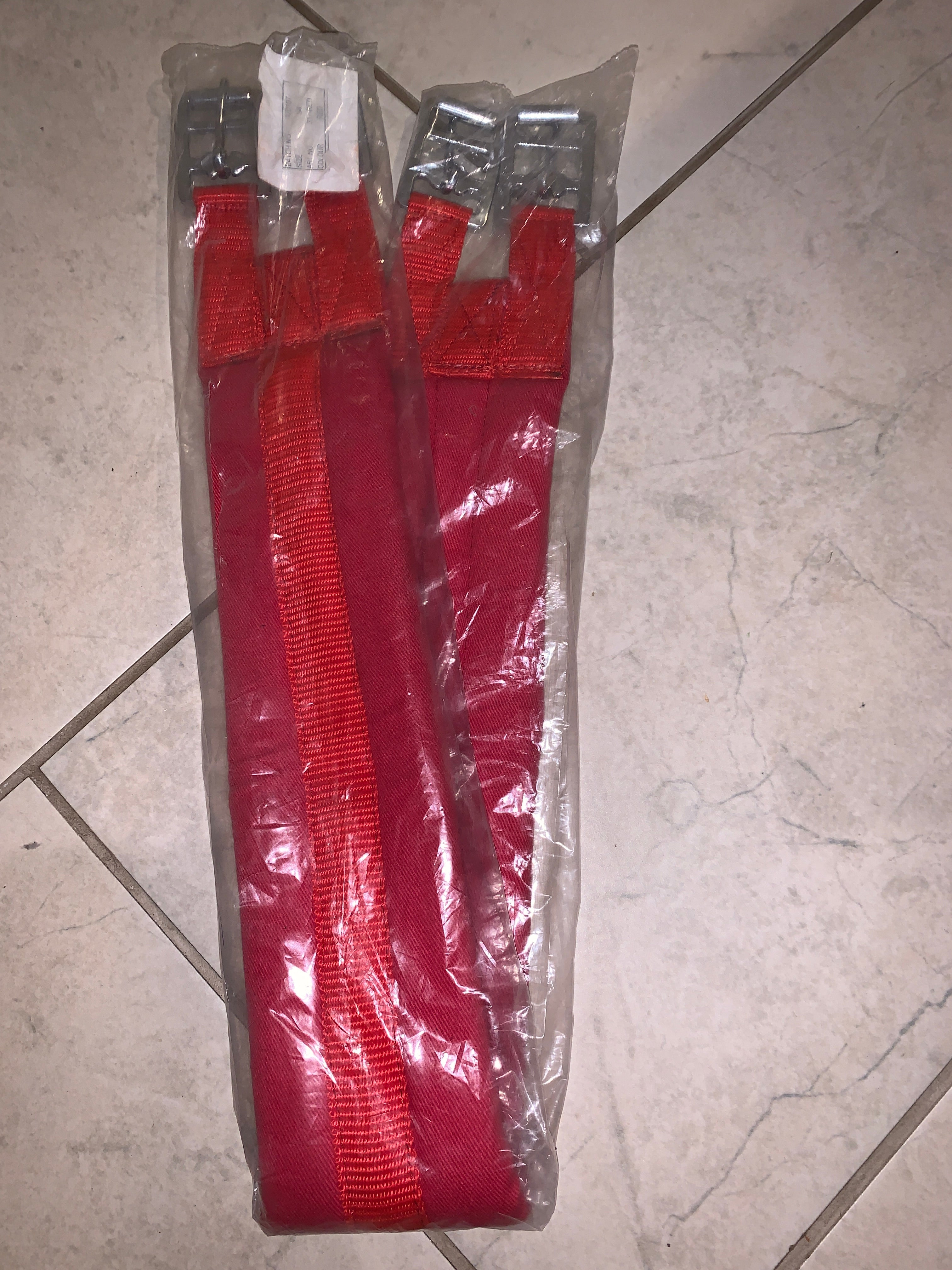 New STS Red Cotton Padded Girth 34”