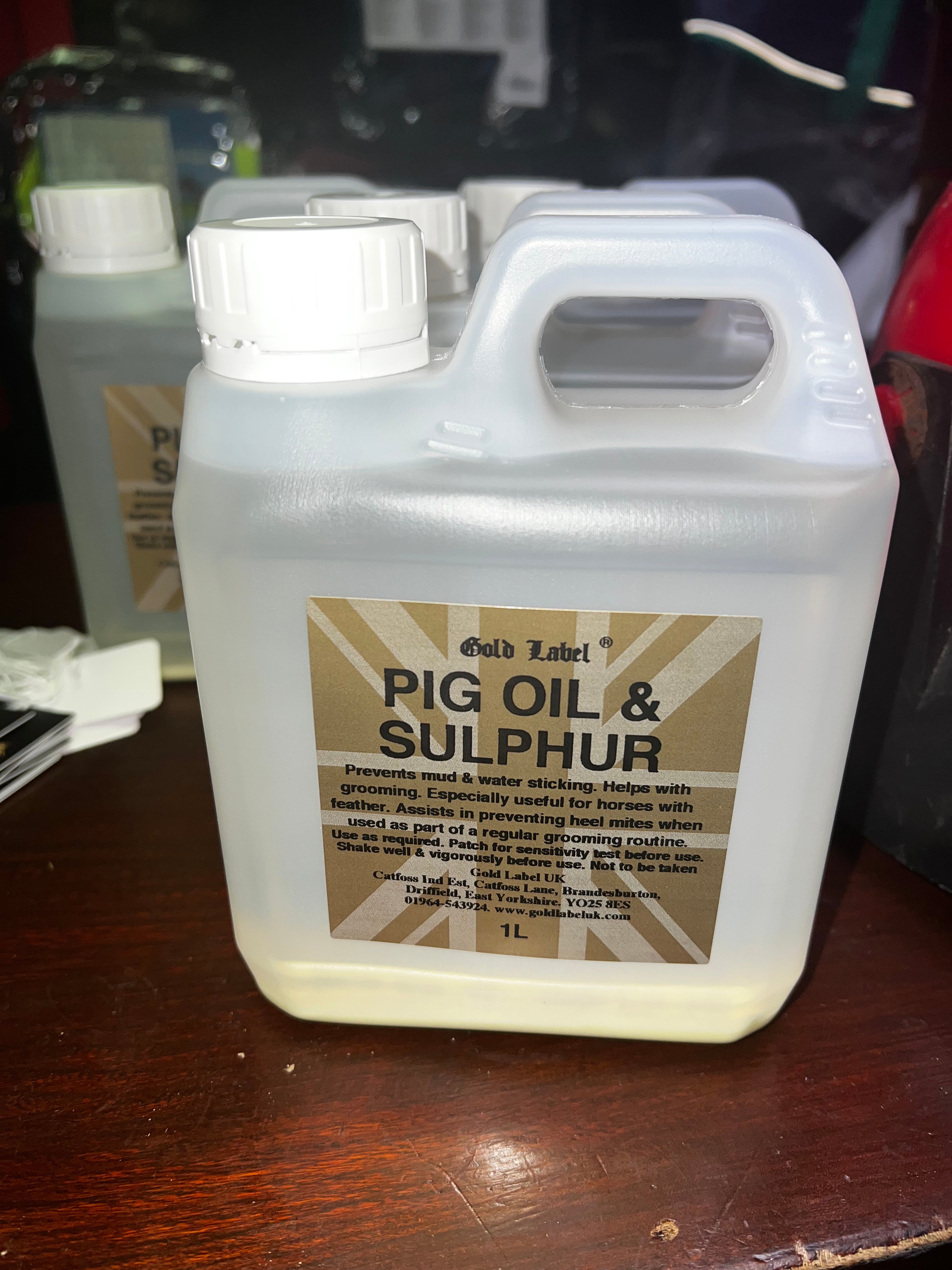 Gold Label Pig Oil & Sulpher 1 Litre